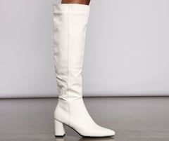 Lead The Way Faux Leather Over The Knee Boots - Lady Occasions
