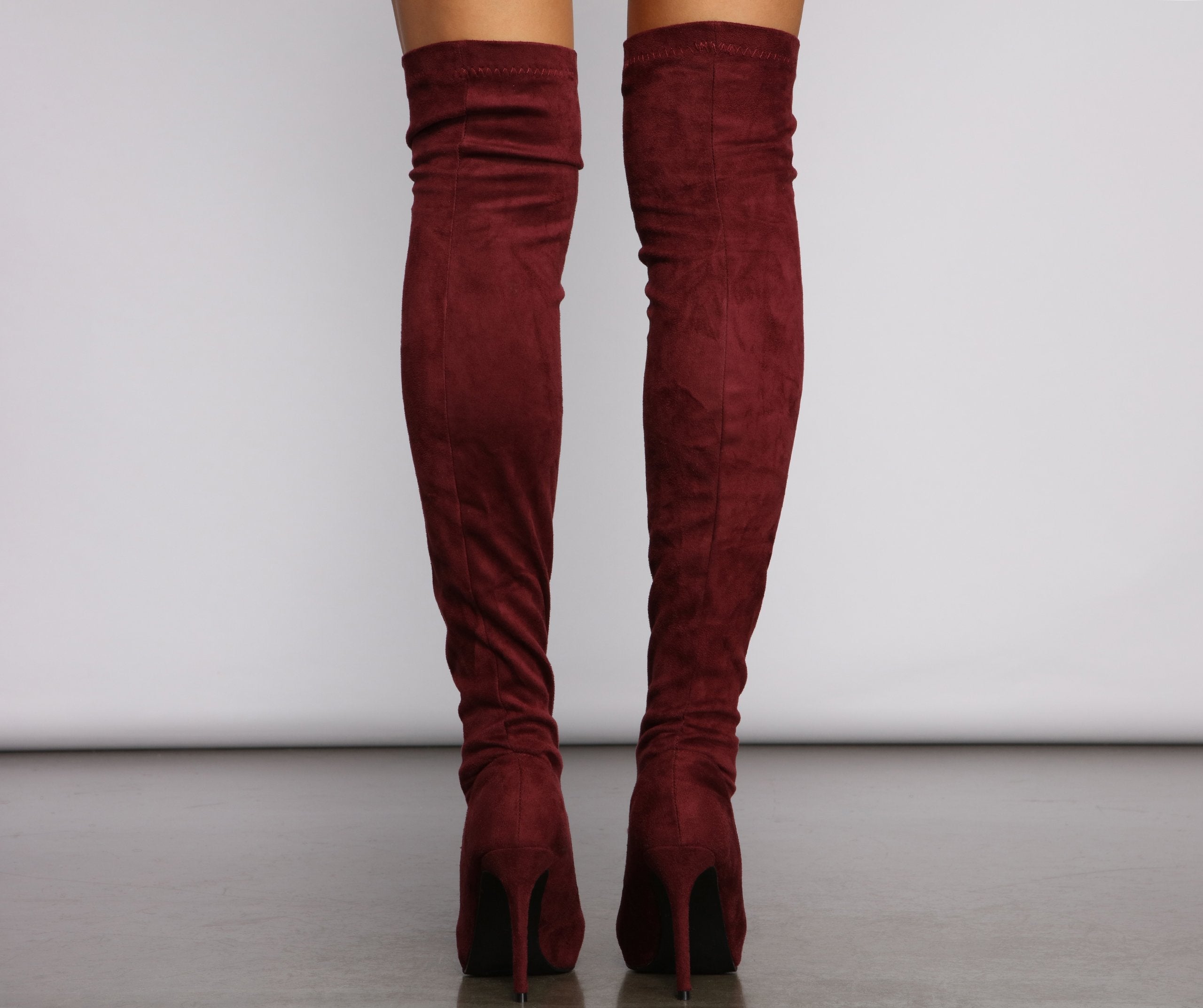 Over The Knee Stiletto Heel Boots - Lady Occasions