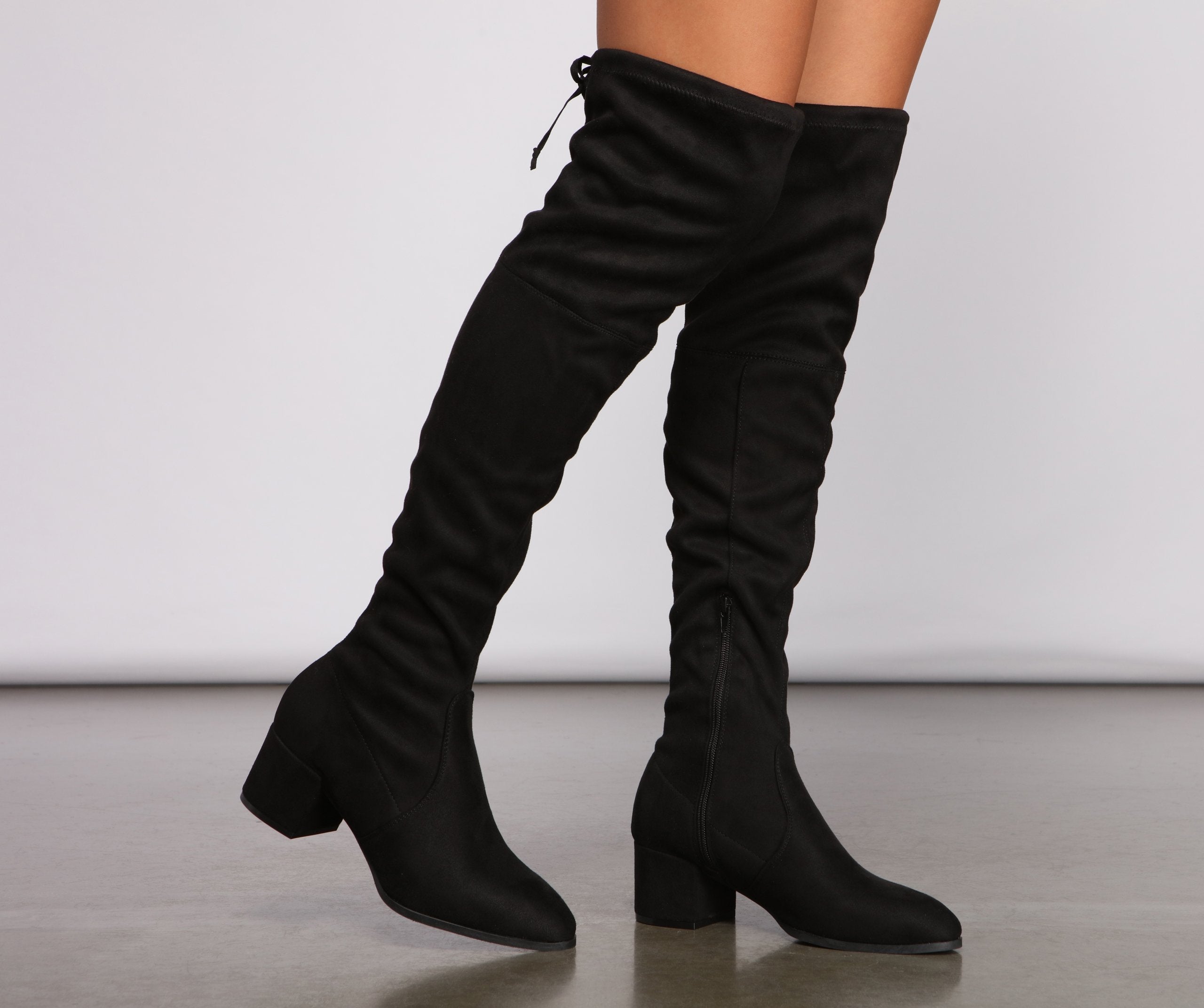 Stylish Must-Have Over The Knee Block Heel Boots - Lady Occasions