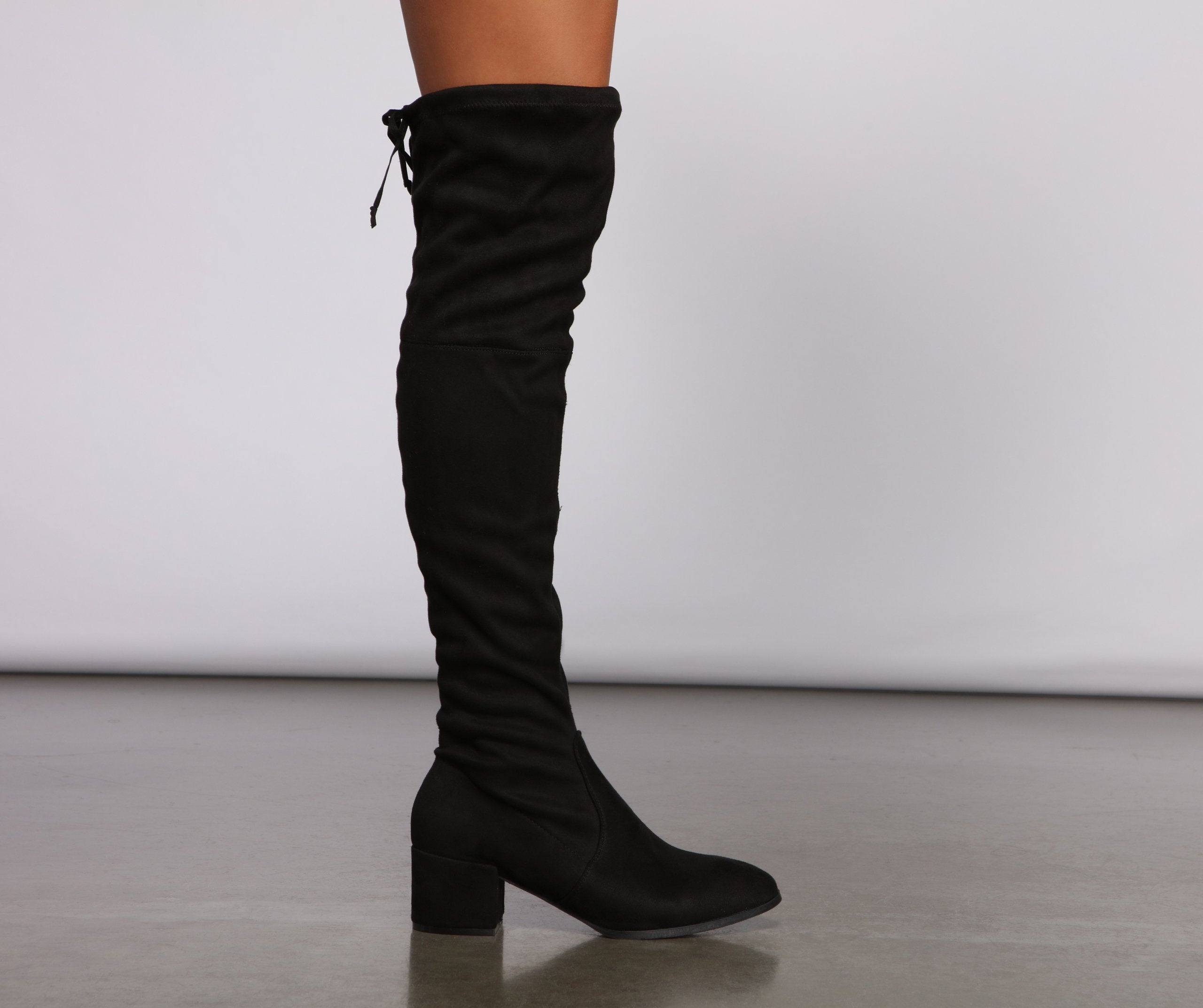 Stylish Must-Have Over The Knee Block Heel Boots - Lady Occasions