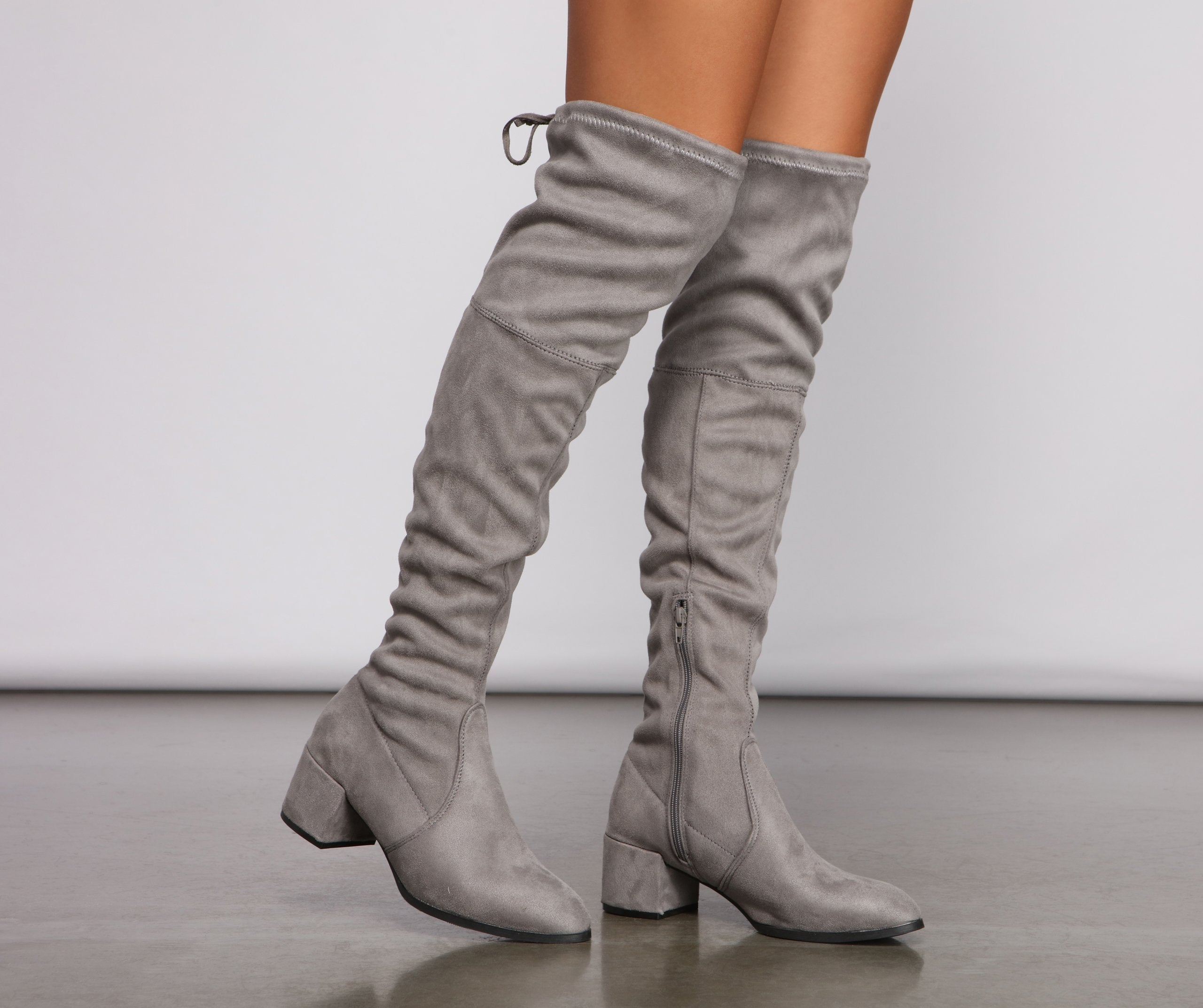 Stylish Must-Have Over The Knee Block Heel Boots - Lady Occasions