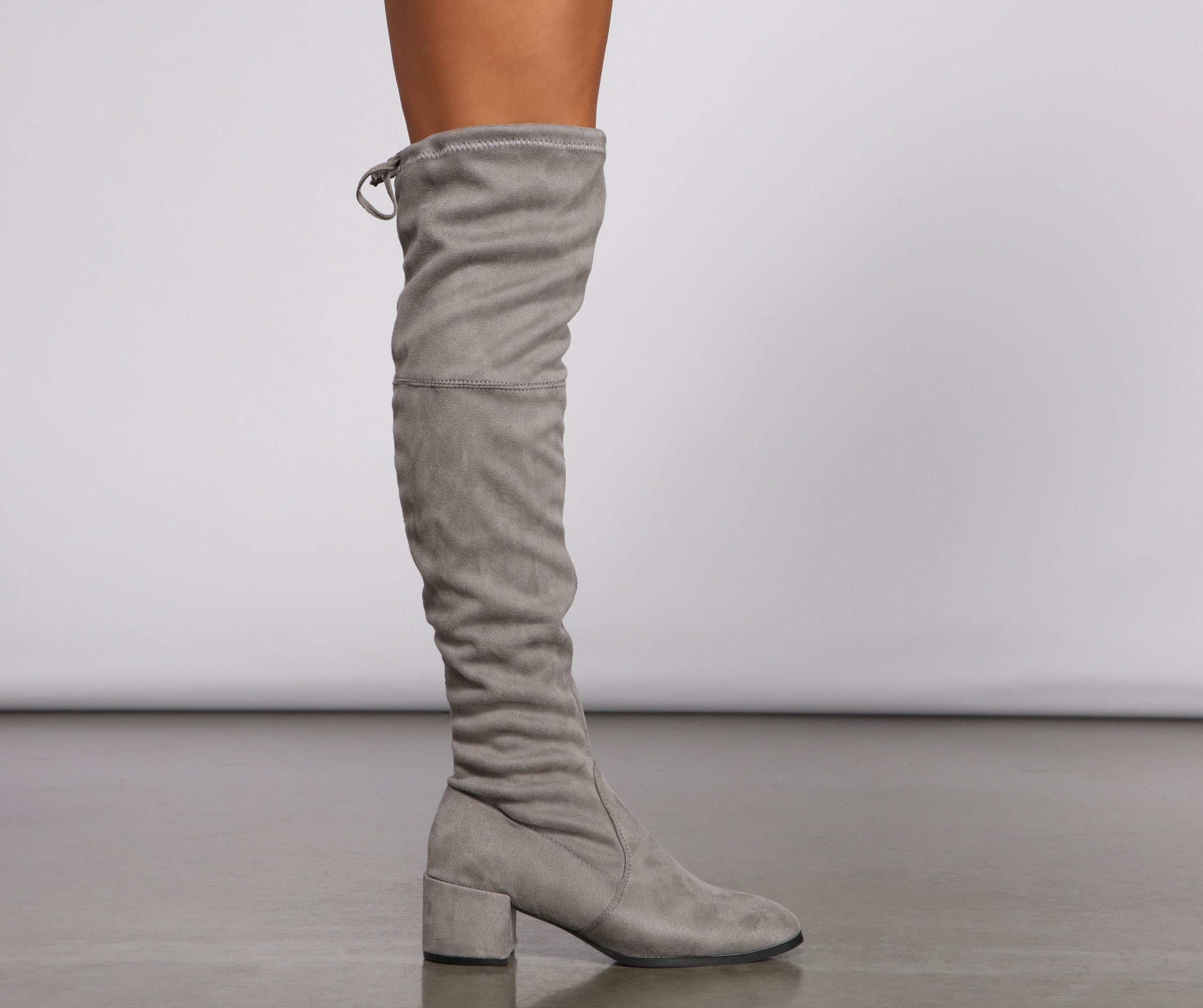 Stylish Must-Have Over The Knee Block Heel Boots - Lady Occasions