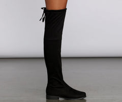 Take It Easy Flat Over The Knee Boots - Lady Occasions