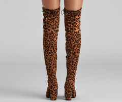 Leopard Love Over-The-Knee Boots - Lady Occasions