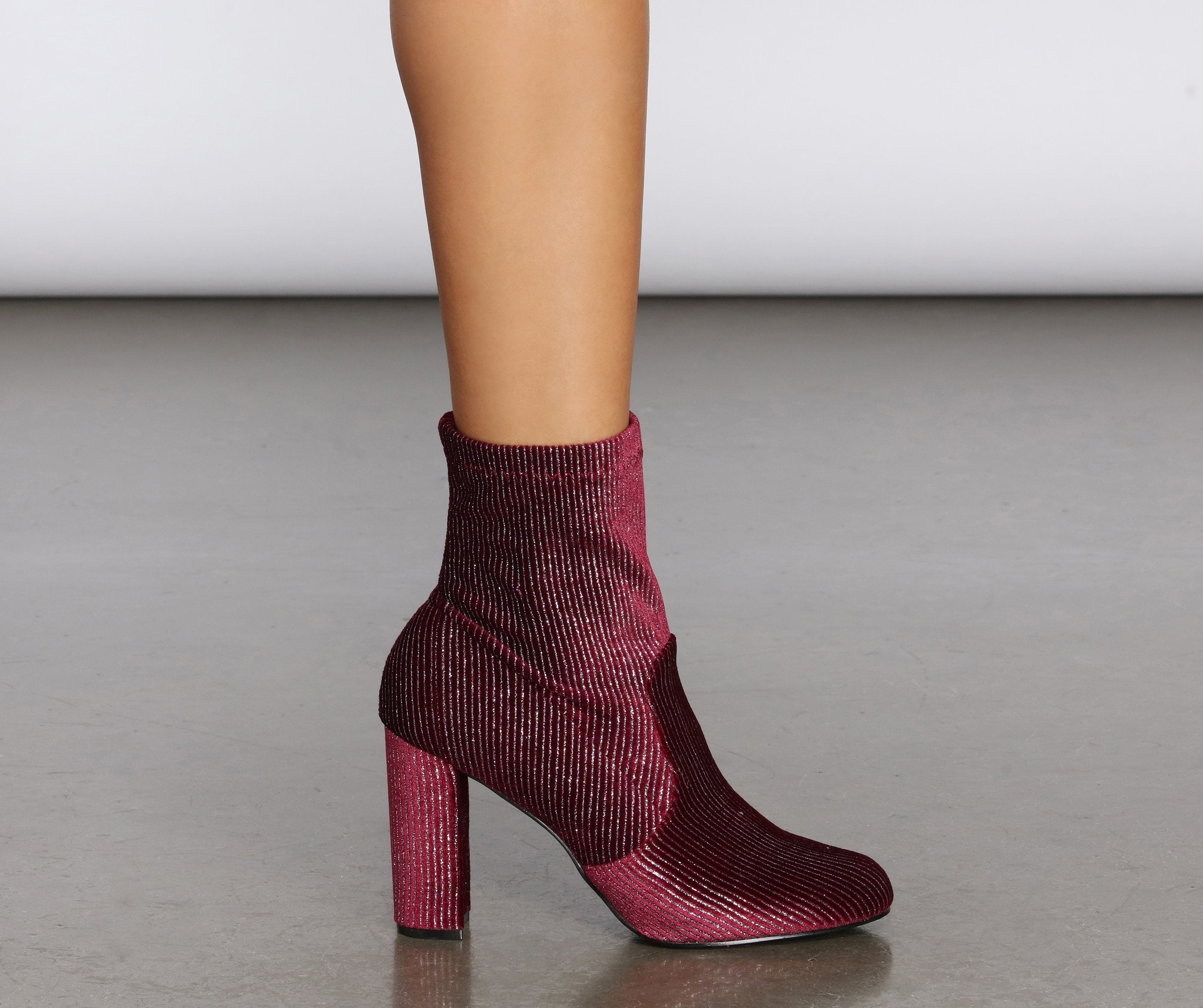 Disco Daze Velvet Booties - Lady Occasions