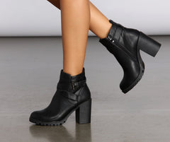 More Than A Crush Faux Leather Booties - Lady Occasions