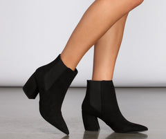 Downtown Stroll Faux Suede Booties - Lady Occasions