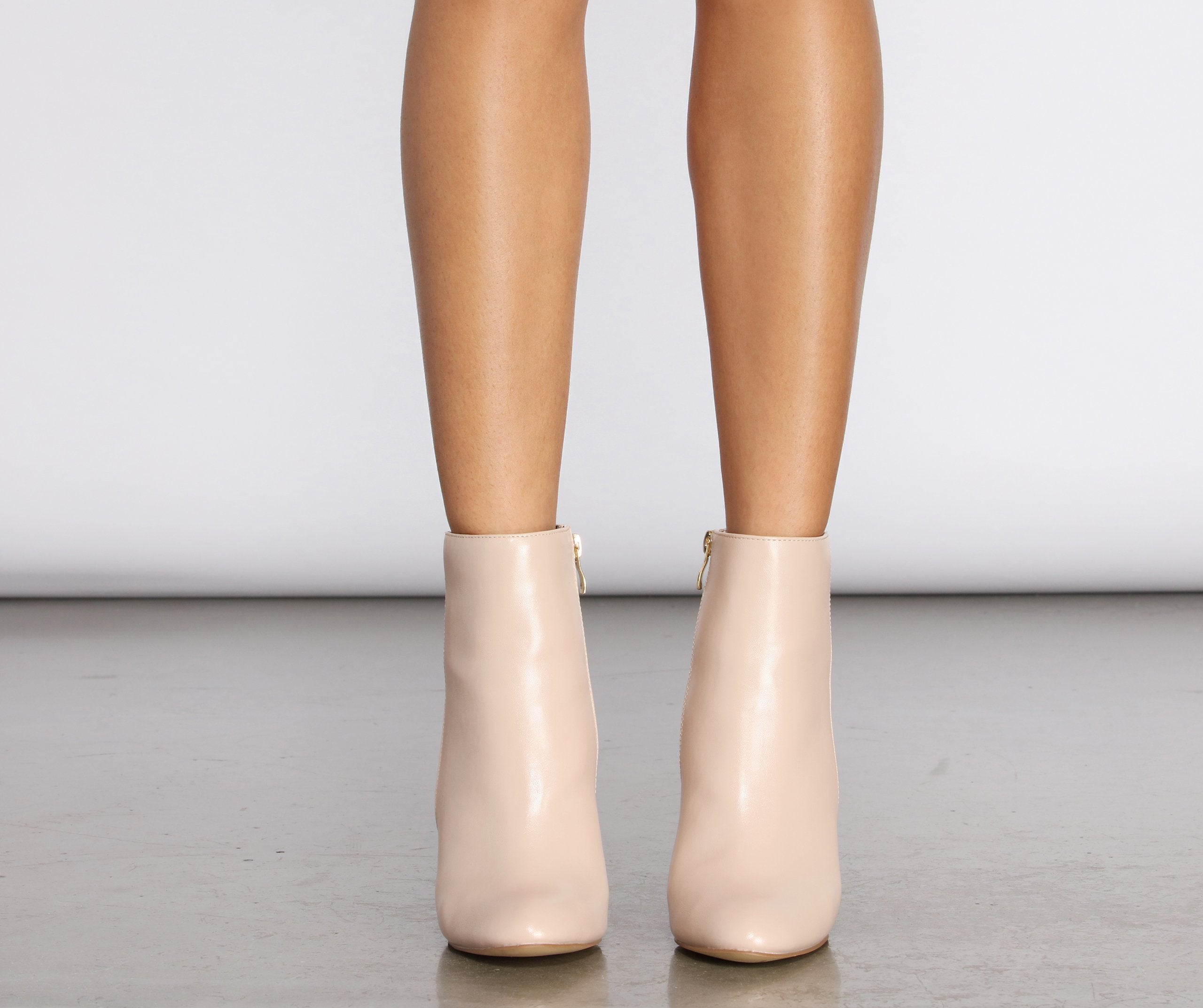 Come Thru Clear Heeled Booties - Lady Occasions