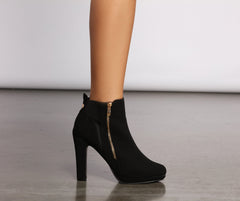 Level Up Platform Block Heel Booties - Lady Occasions