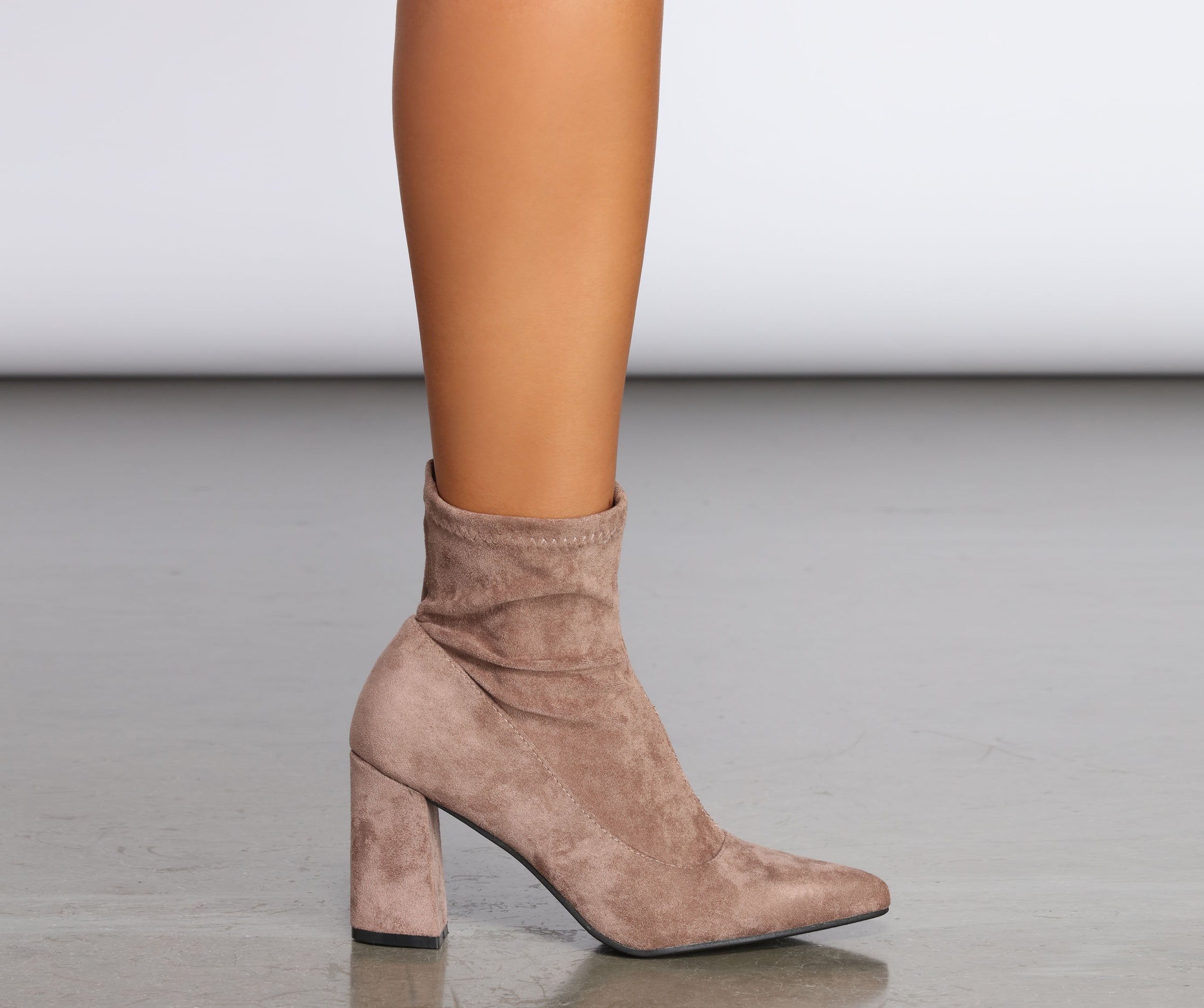Stride In Faux Suede Booties - Lady Occasions