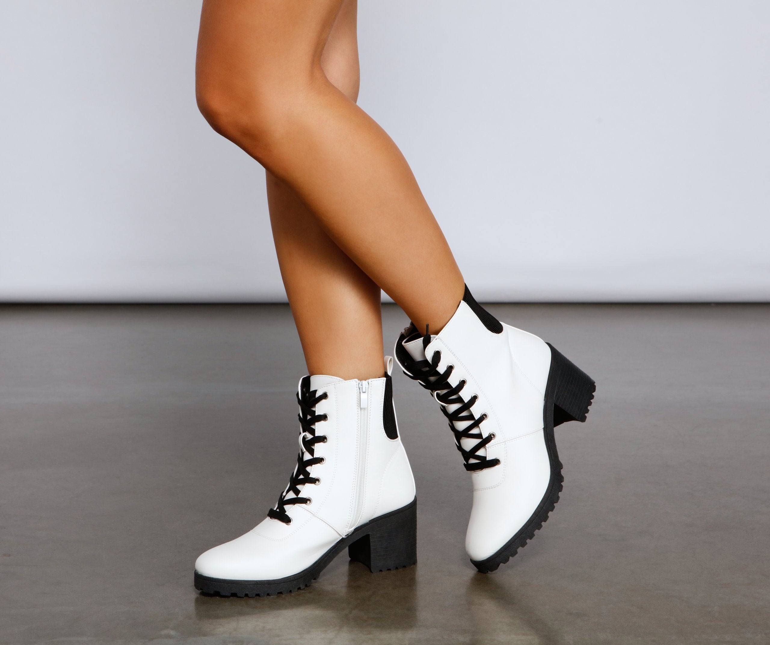 Don't Call It A Throwback Lace-Up Combat Boots - Lady Occasions