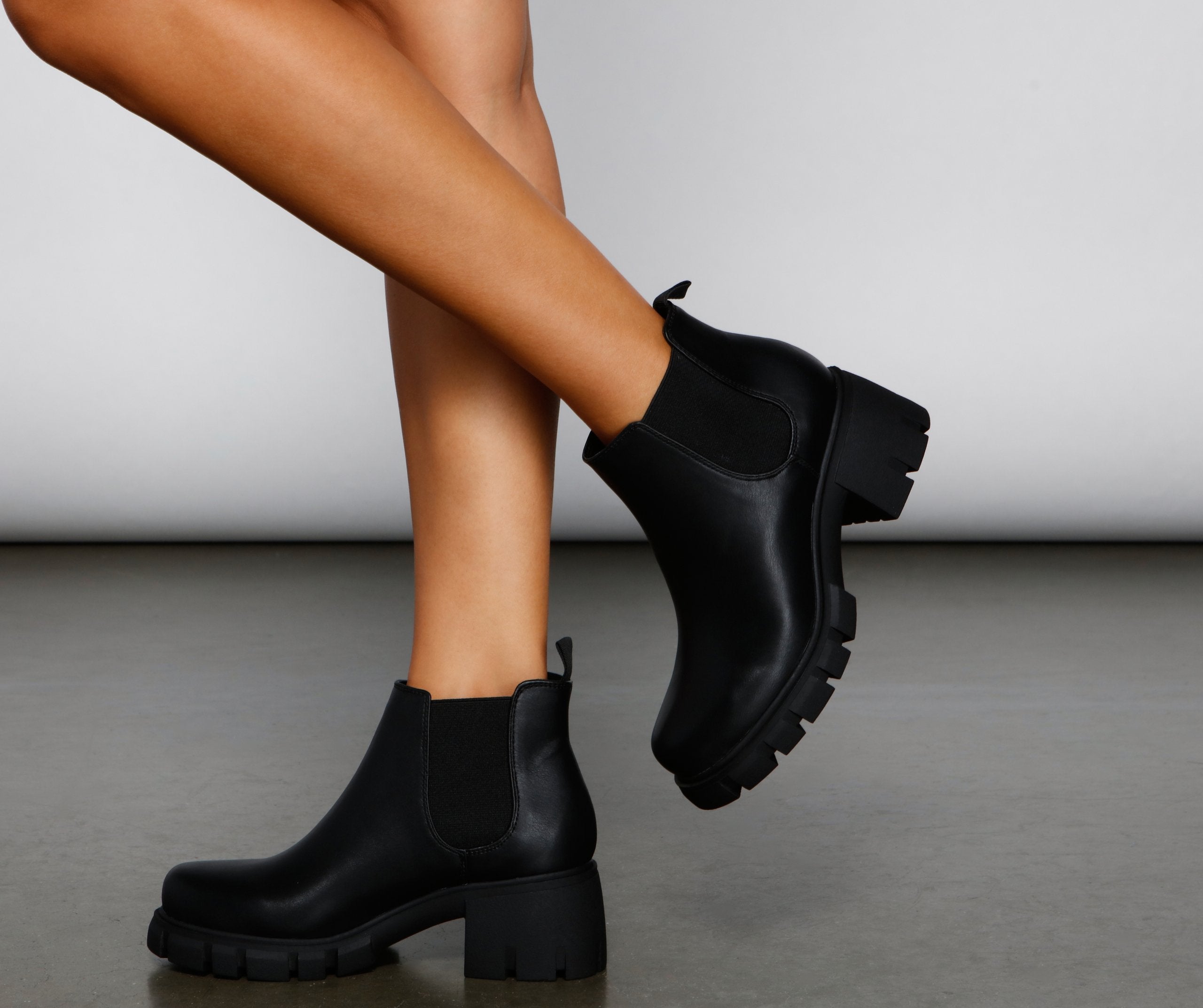 Everyday Style Faux Leather Booties - Lady Occasions