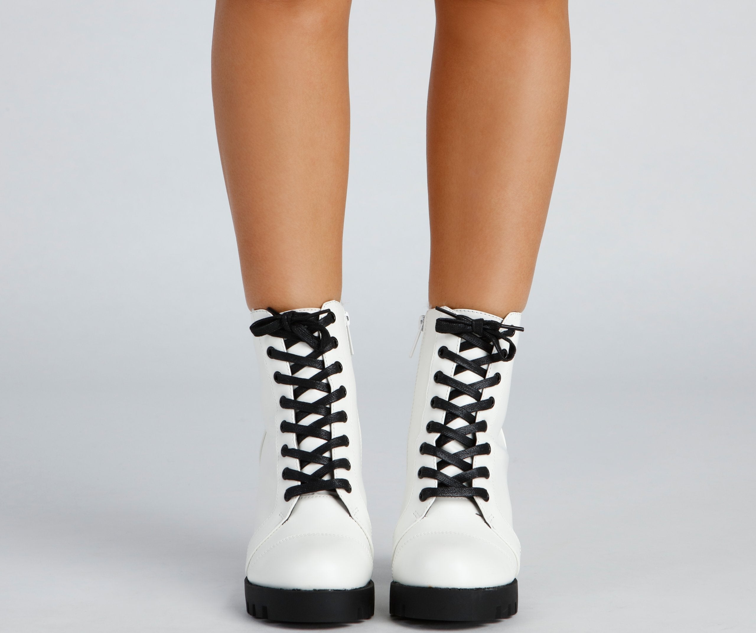 Feelin' Bold Lace-Up Booties - Lady Occasions