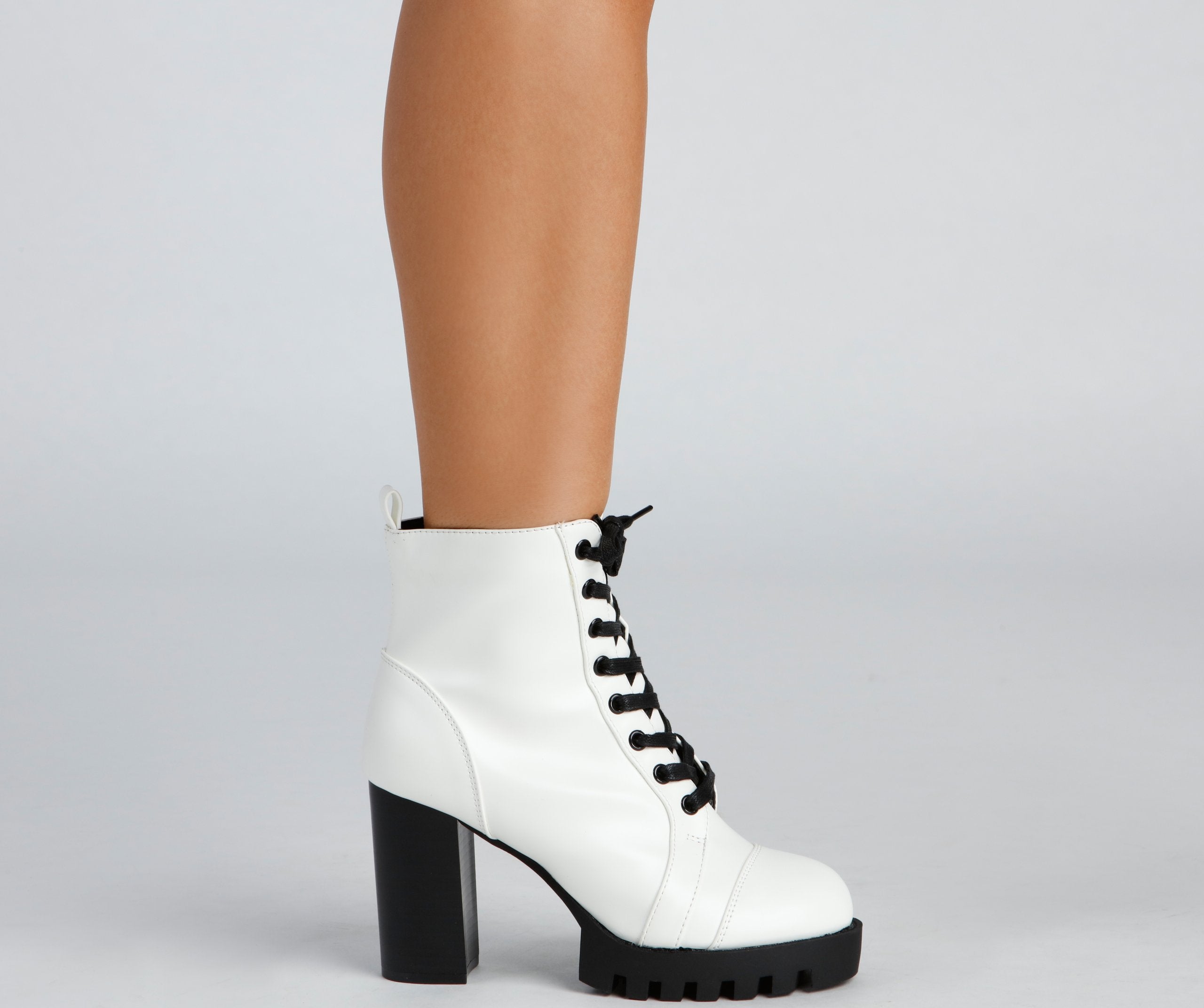 Feelin' Bold Lace-Up Booties - Lady Occasions