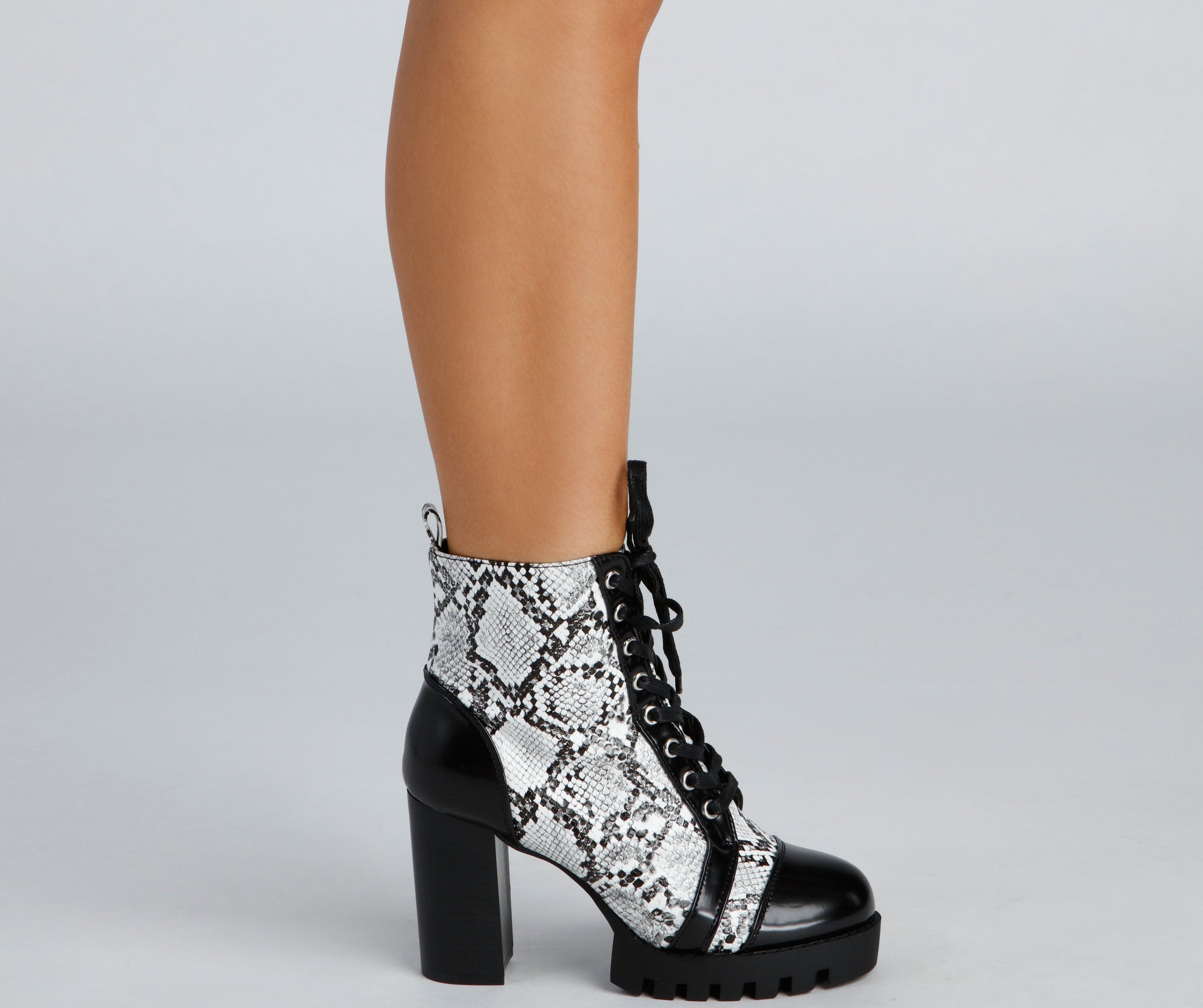 Sassy Steps Snake Print Booties - Lady Occasions