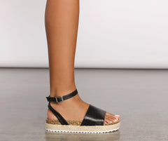 Of The Moment Faux Leather Espadrille Sandals - Lady Occasions