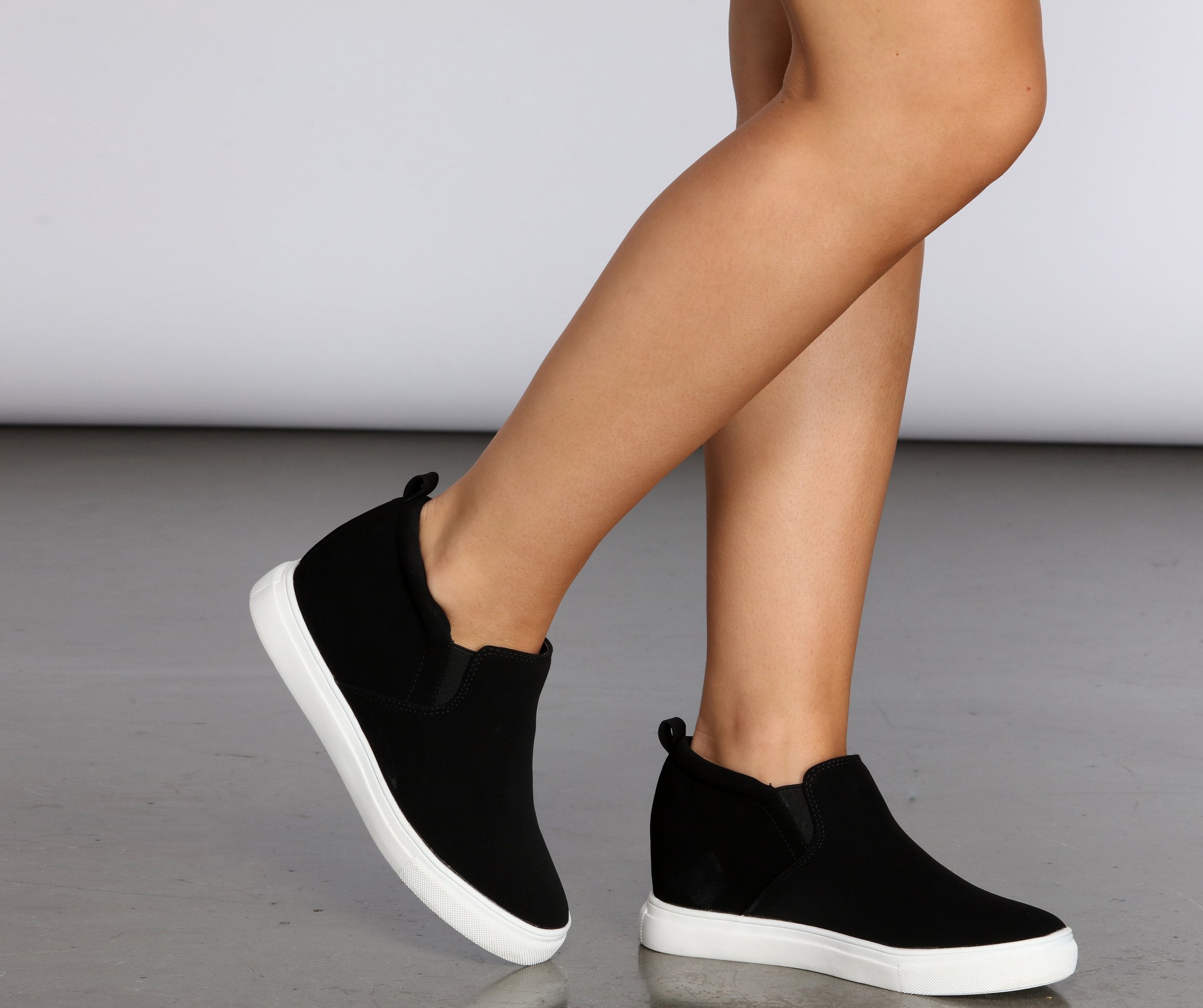 Go The Mile Wedge Sneakers - Lady Occasions