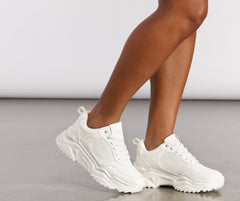 Chunky Lace Up Sporty Sneakers - Lady Occasions