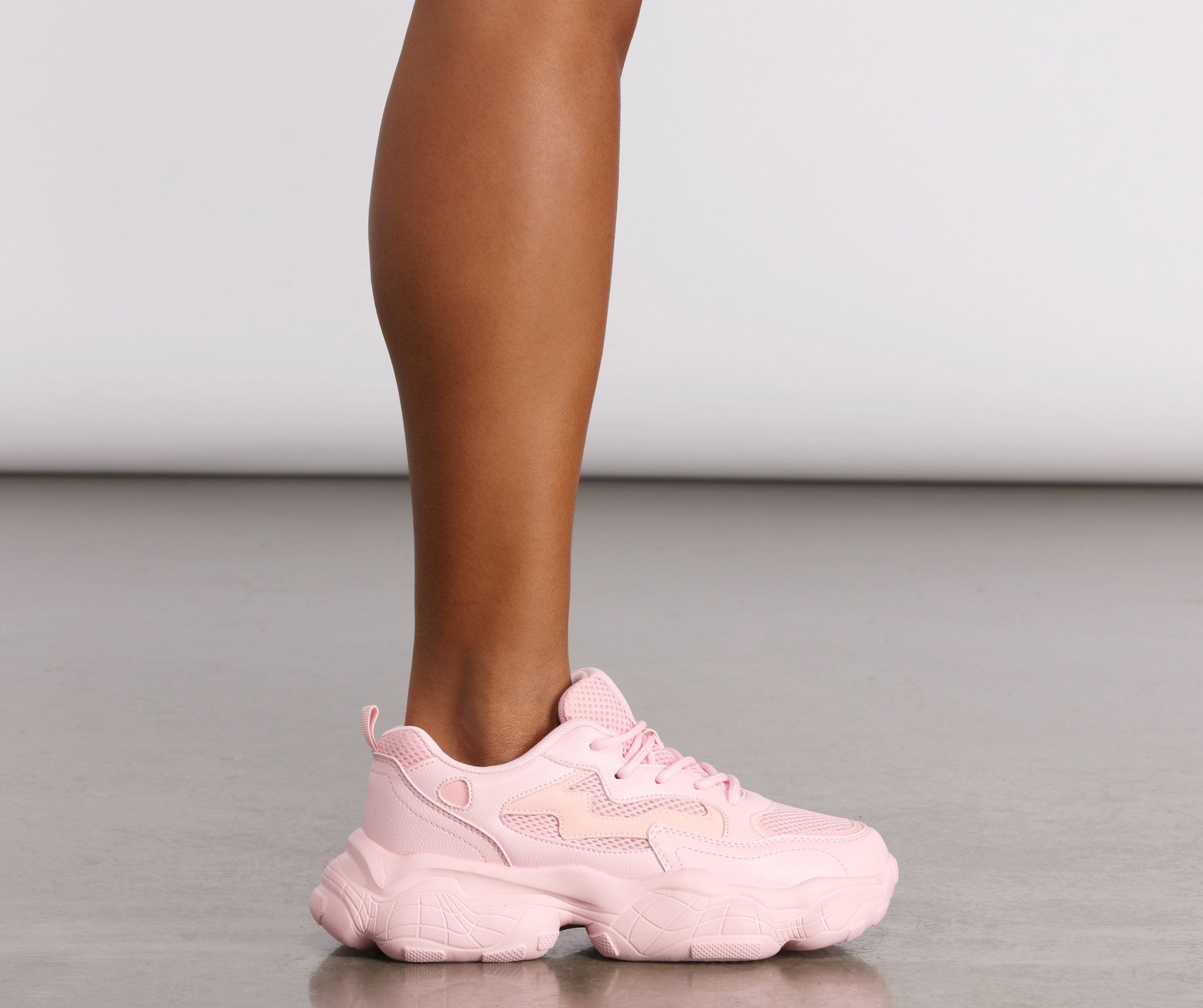 Pop of Color Chunky Sneakers - Lady Occasions