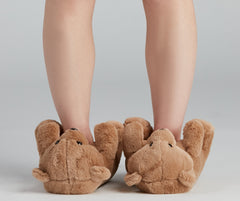 Adorable Teddy Bear Plush Slippers - Lady Occasions