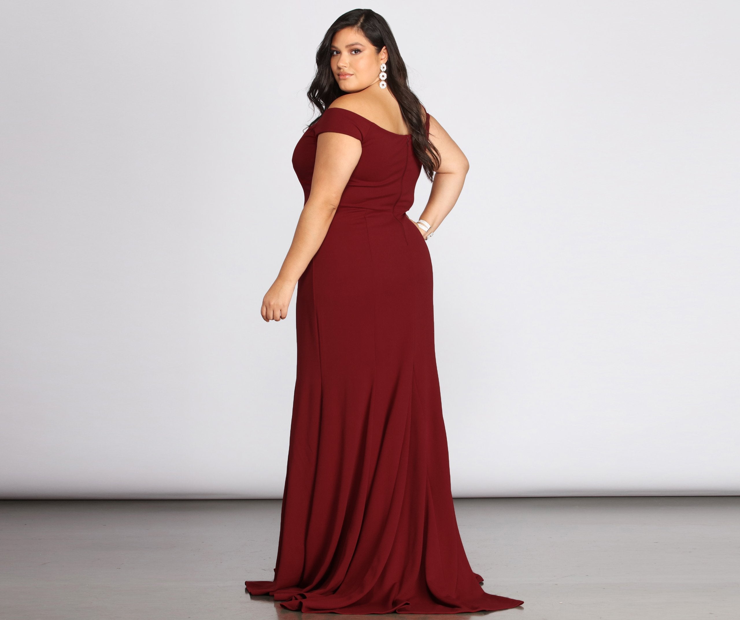 Plus Briar Formal Off The Shoulder Dress - Lady Occasions