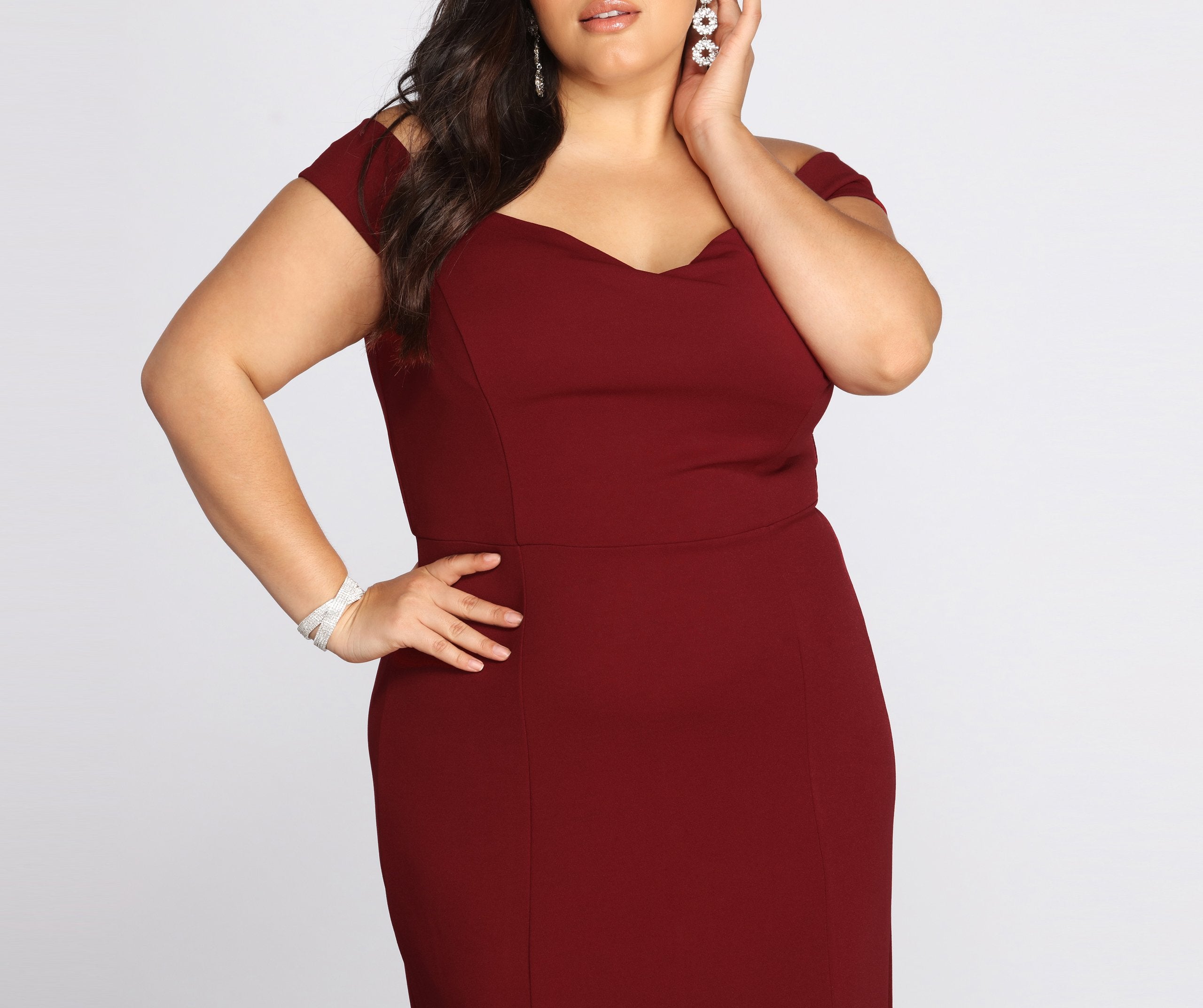 Plus Briar Formal Off The Shoulder Dress - Lady Occasions