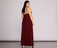 Plus Galilea Formal High Slit Dress - Lady Occasions