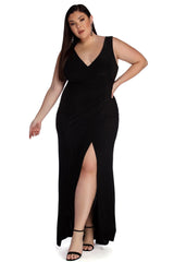 Plus Karla Formal Wrap Dress - Lady Occasions