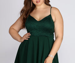 Plus Lace Appeal Skater Dress - Lady Occasions