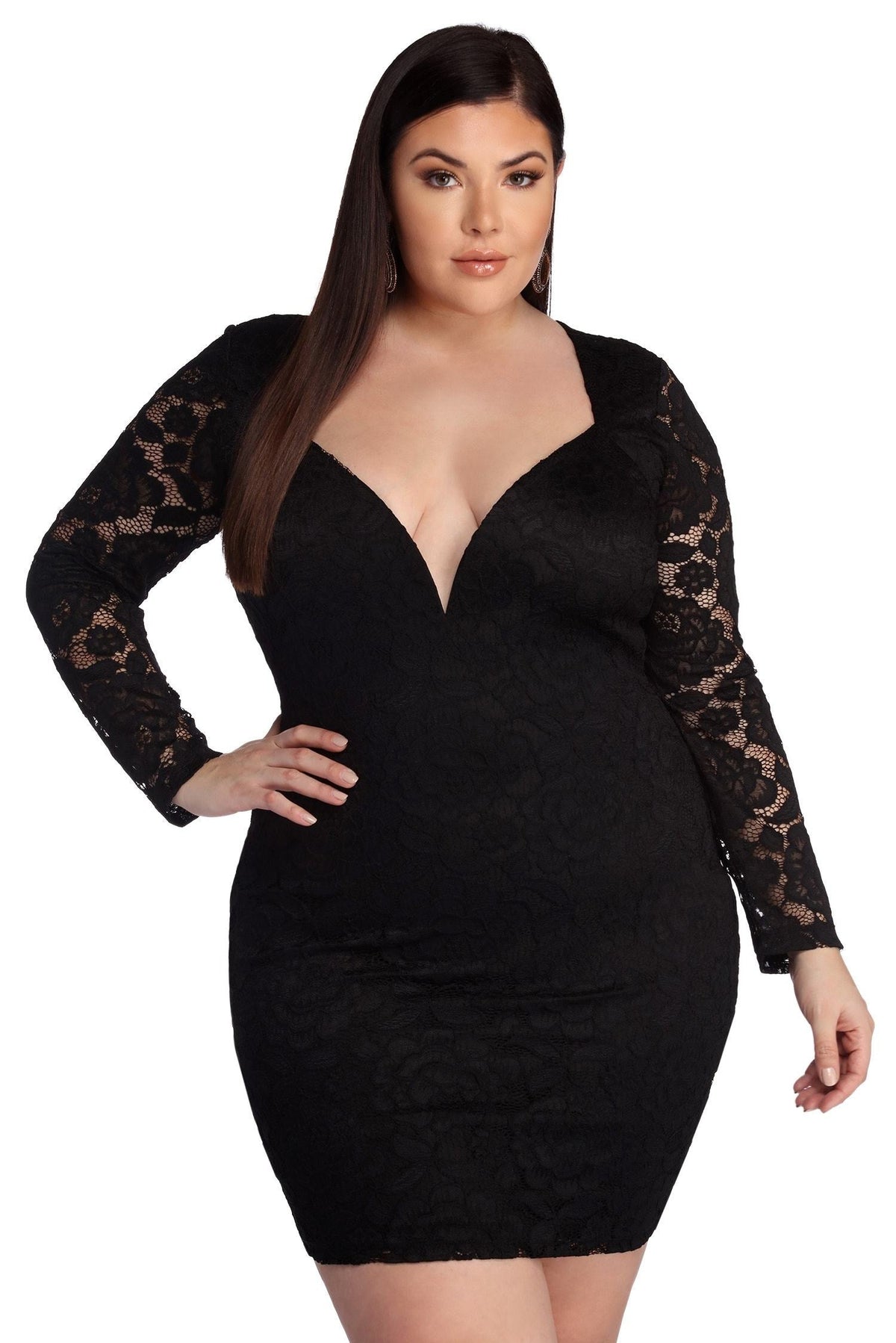 Plus Laced With Curves Dress - Lady Occasions