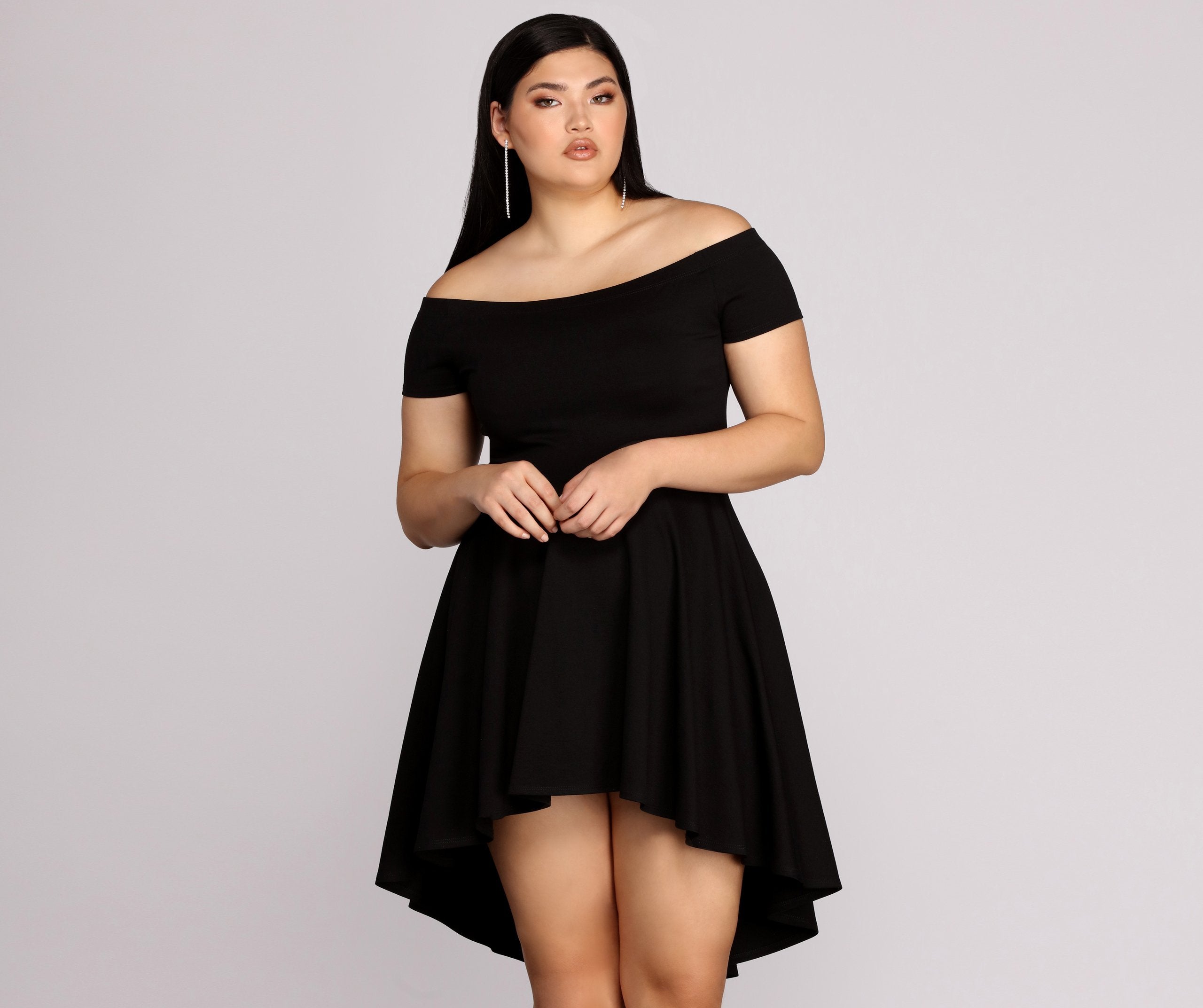Plus All The Rage Skater Dress - Lady Occasions
