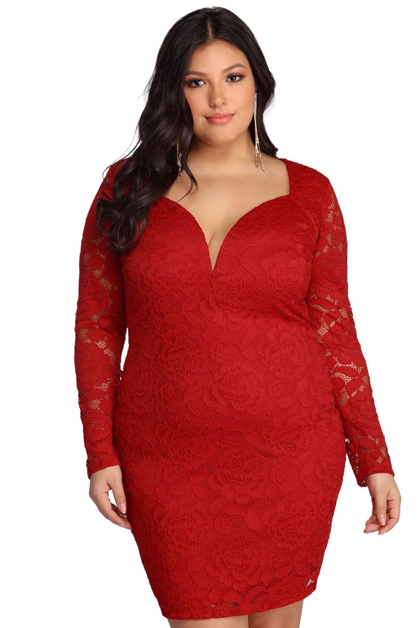 Plus Laced With Curves Dress - Lady Occasions