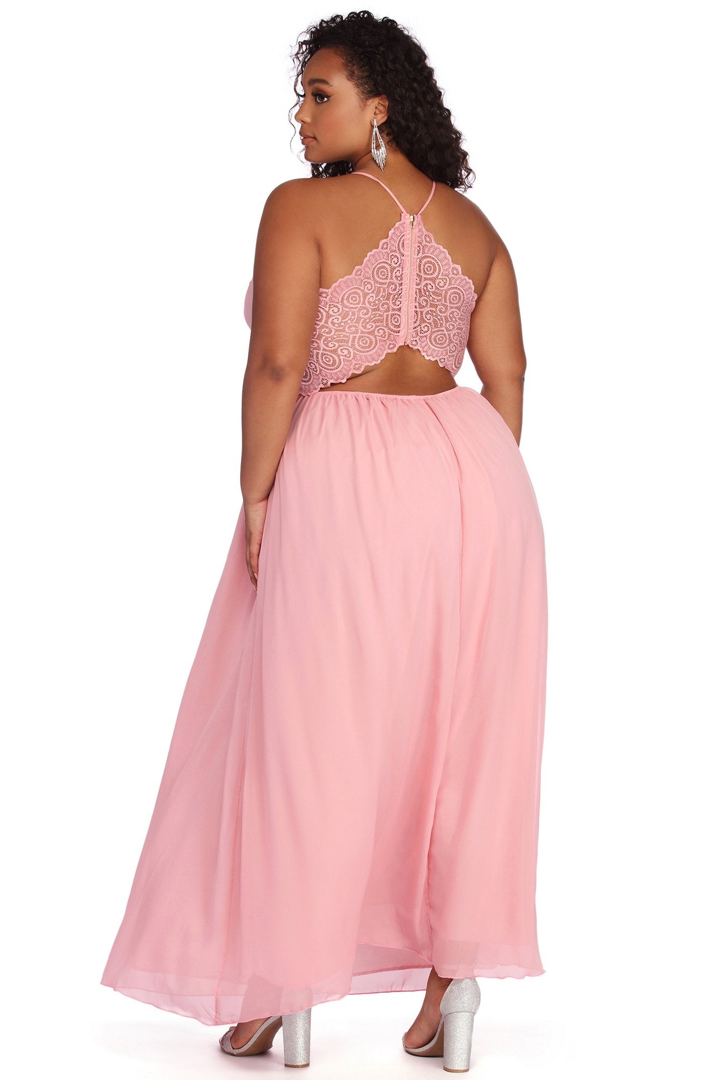 Plus Chiffon Beauty Maxi Dress - Lady Occasions