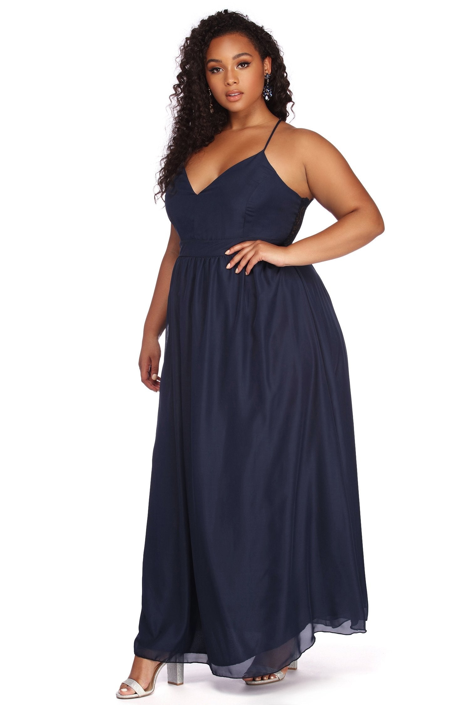 Plus Chiffon Beauty Maxi Dress - Lady Occasions