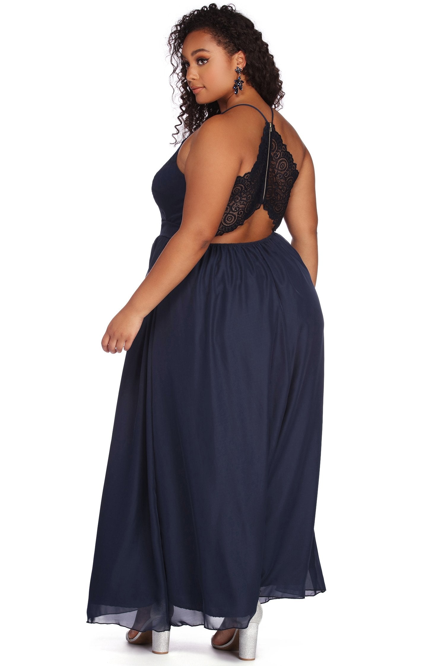 Plus Chiffon Beauty Maxi Dress - Lady Occasions