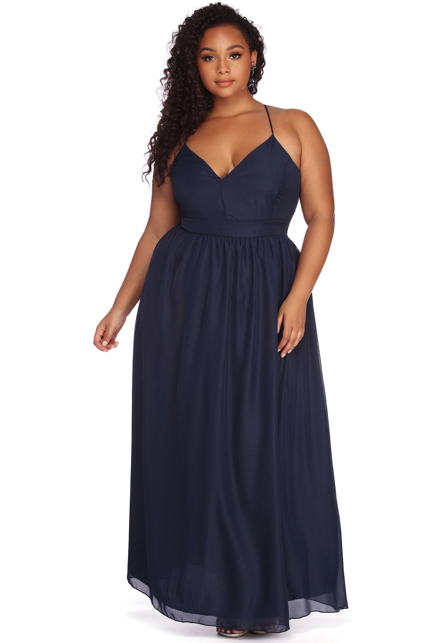 Plus Chiffon Beauty Maxi Dress - Lady Occasions