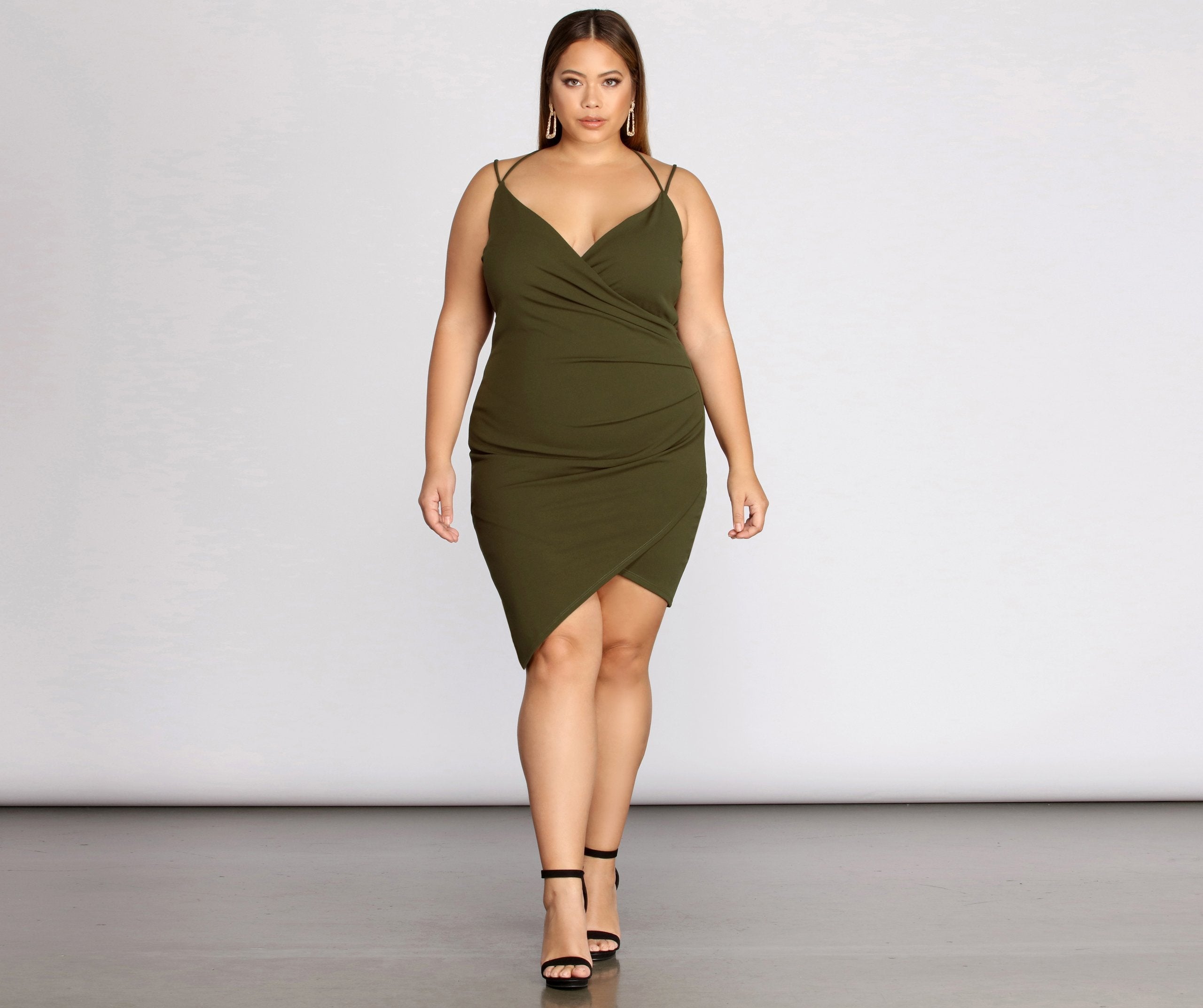 Plus Strappy & Stunning Mini Dress - Lady Occasions