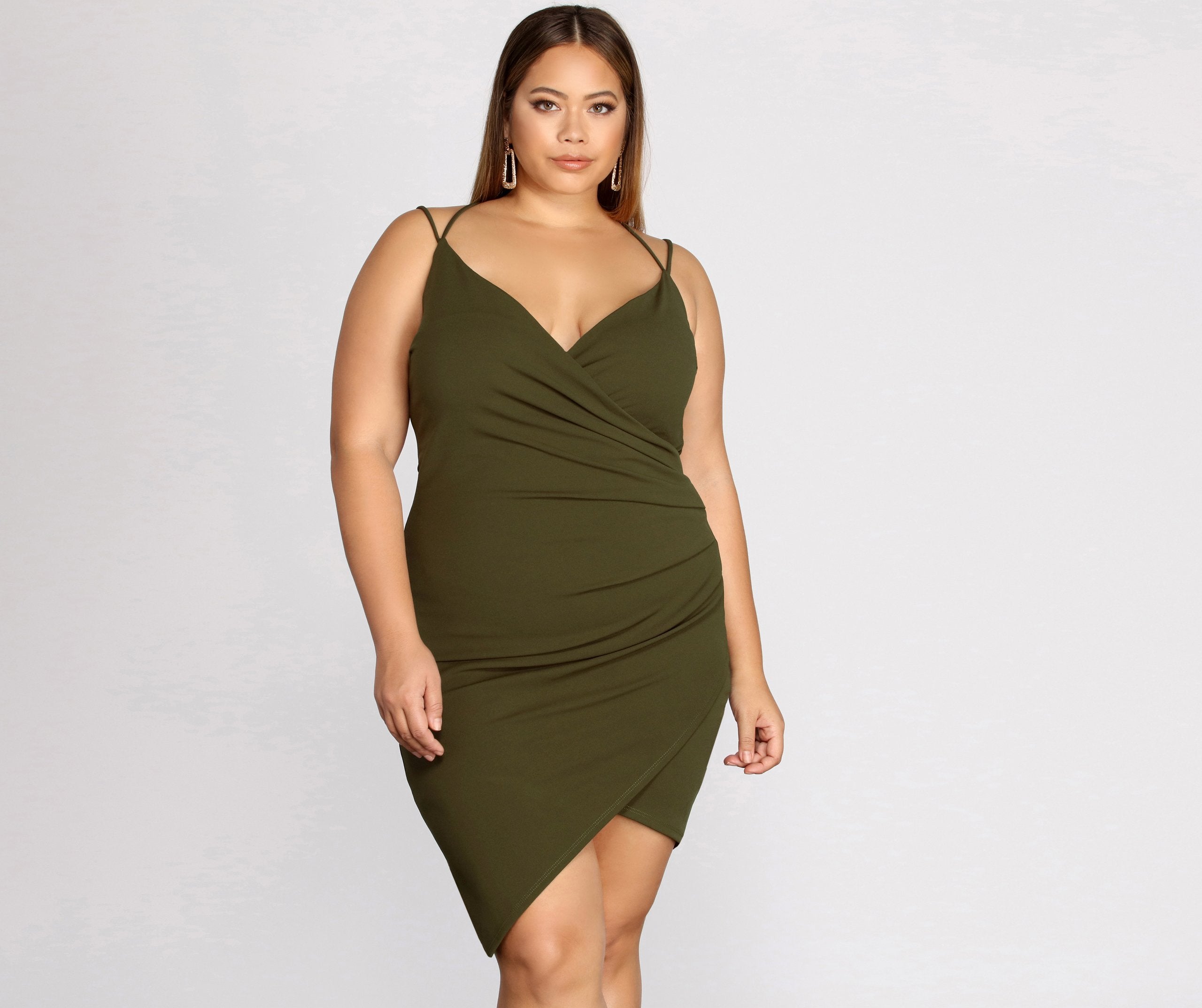 Plus Strappy & Stunning Mini Dress - Lady Occasions