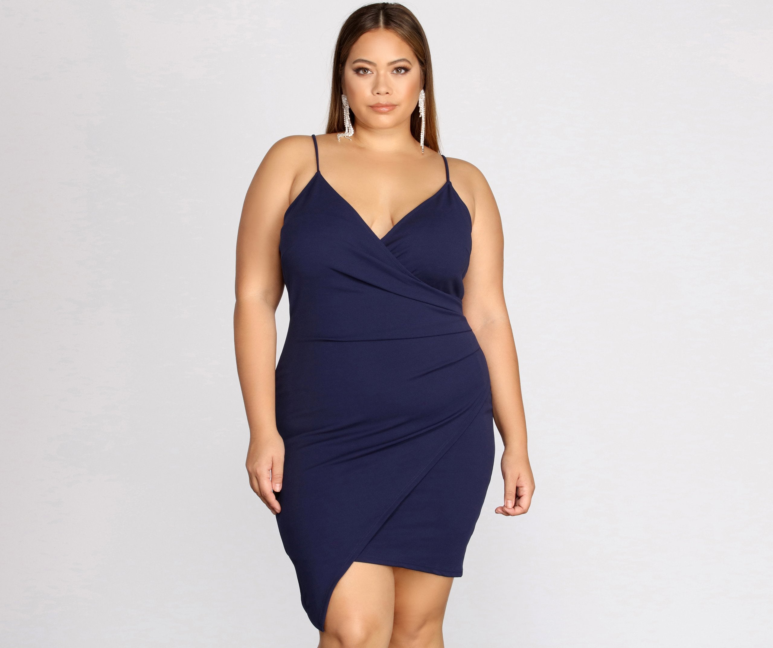 Plus Strappy & Stunning Mini Dress - Lady Occasions