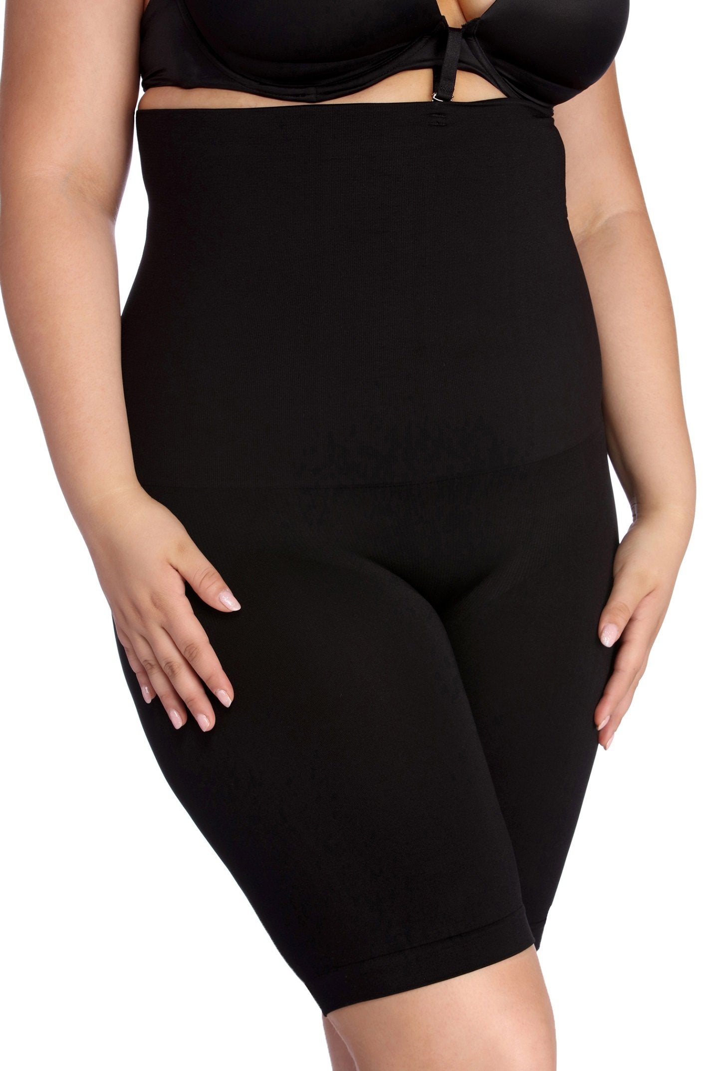 Plus High Waist Shaper Shorts - Lady Occasions