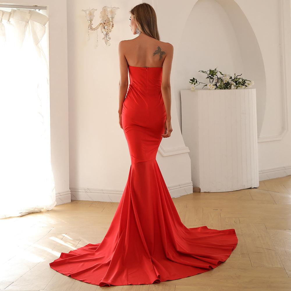 Sexy Strapless Elegance (4 Colors) Maxi Dress