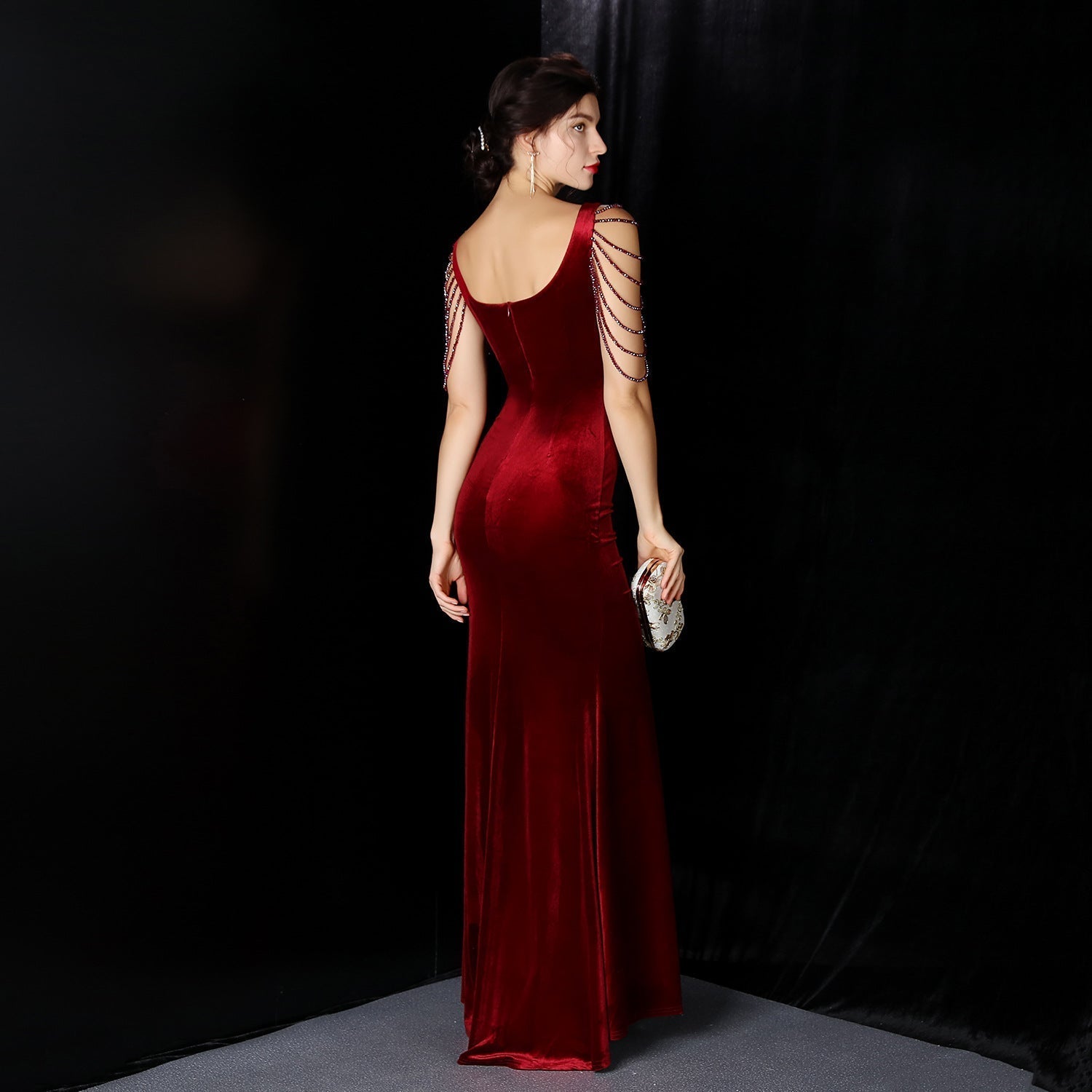 Avery Good Quality Velvet Formal Dress - Lady Occasions