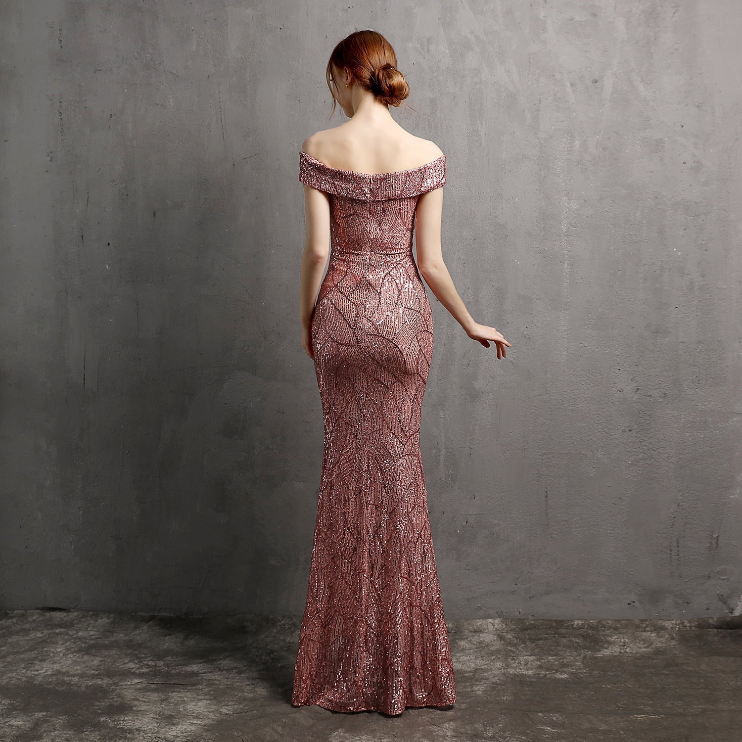 Olivia Formal Glitter Dress - Lady Occasions