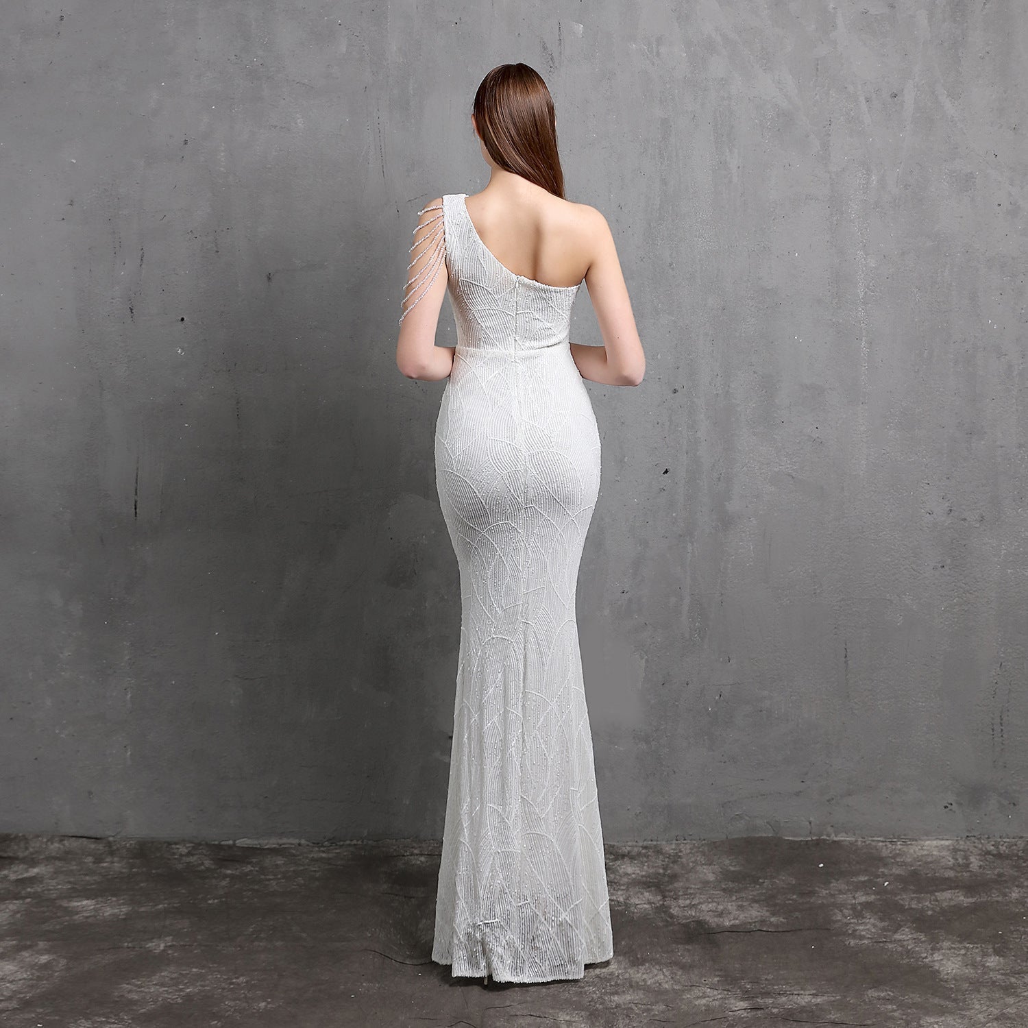 Mayven One-Shoulder Cutout Slit Formal Dress