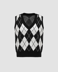 Esthea Argyle Sweater Vest