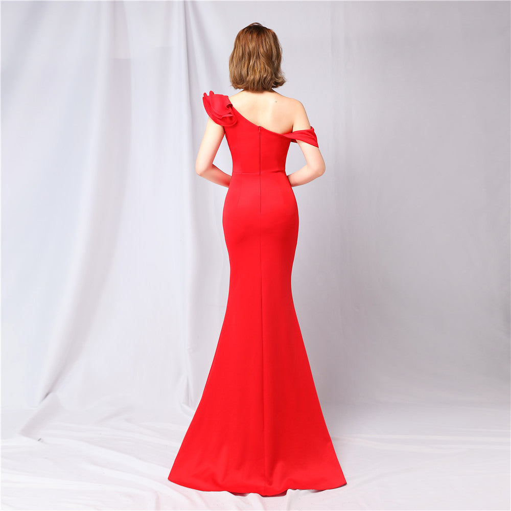 Delana Elegant Formal One Shoulder Dress - Lady Occasions