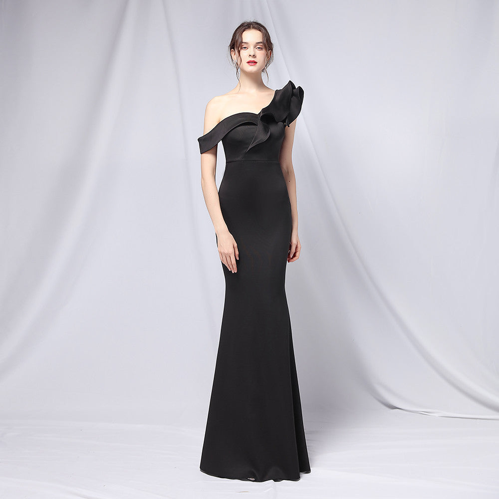 Delana Elegant Formal One Shoulder Dress - Lady Occasions