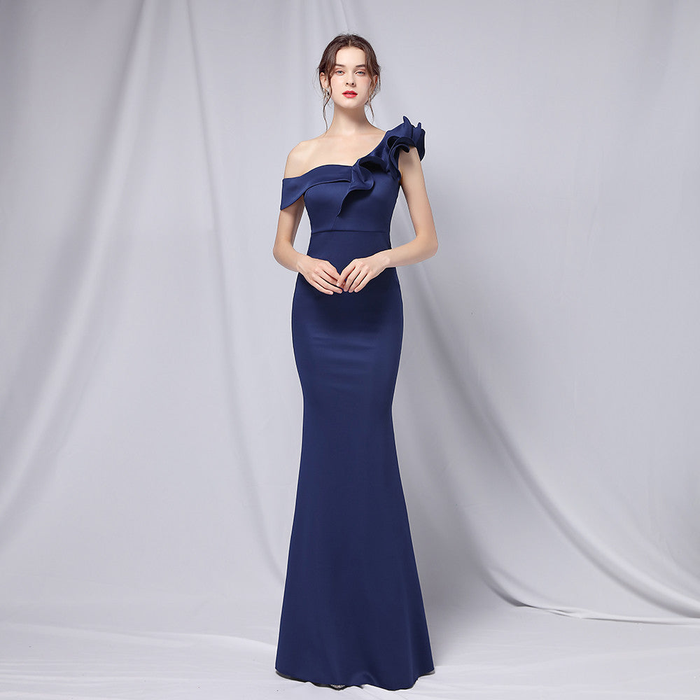 Delana Elegant Formal One Shoulder Dress - Lady Occasions