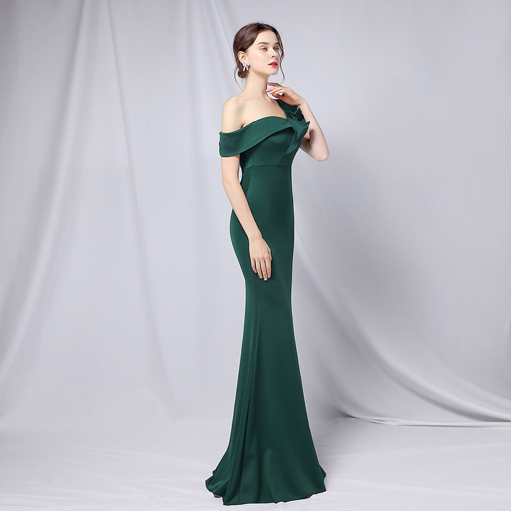 Delana Elegant Formal One Shoulder Dress - Lady Occasions