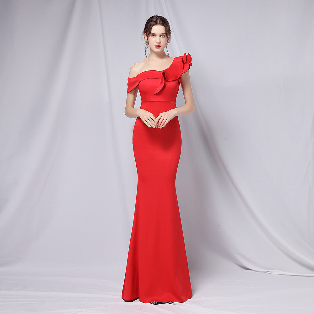 Delana Elegant Formal One Shoulder Dress - Lady Occasions